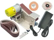 30mm Mini Belt Sander, Sander Tool w/ 7-Gear Speed Control, 15 Degree Knife S...