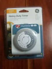 New General Electric 15075 Heavy Duty Timer 2 outlets Sealed
