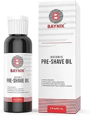 BAYNIK 100% Organic Pre-Shave Oil - For All Skin Types - Unscented - Unisex Adults