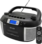 Portable CD Player and Cassette Player with Remote Control, FM AM Radio, USB...