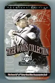 TIGER WOODS 2001 UPPER DECK GOLF 25-CARD SET in FACTORY SEALED COLLECTIBLE TIN