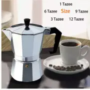 Stove Top Espresso Coffee Maker Percolator Aluminium 1cup 3cup 6cup 9cup 12cup