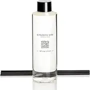 Chloefu LAN Fresh Linen Reéd Diffuser Refill 7.05 oz, Natural Essential Scented Oil, Best for Aromatherapy, SPA and Home, 0% Alcohol, A Fresh Clean Cotton Scent, Free Set of Sticks