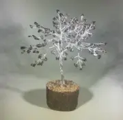 NATURAL SMOKEY QUARTZ GEMSTONE CHIP TREE WITH 150 STONES CRYSTAL TREE OF LIFE