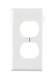 Leviton 0PSE8-00W 1-Gang White Duplex Receptacle Sectional Wallplate