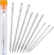 lmzay Leather Needle, Leather Triangular Needles Leather Hand Sewing Needles Large Eye Stitching Needle Leather Fur Special Shape Needle Sewing Tools for Leather Projects