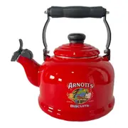 Arnotts Enamel Whistling Kettle Red 2.1L