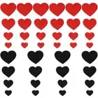Black iron on heart patches for clothing embroidered sew on patches heart Hats