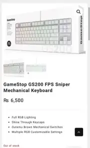 RGB KEYBOARD - GameStop GS200 FPS Sniper Mechanical Keyboard