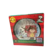 Peanuts Holiday Clock Charlie Brown Christmas plays Linus & Lucy song each hour
