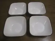 CORELLE SIMPLE LINES SOUP CEREAL BOWLS LOT OF 4 NEW