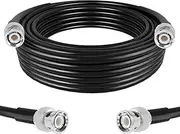 exgoofit BNC Coax Cable 33ft (10m), RG58 Coaxial Cable 50 ohm with BNC Male Connector for Antenna Analyzer, CB Radio, Signal Generator