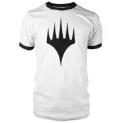Magic The Gathering Black Logo Men's Ringer - White/Black