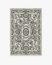 120' x 185' | Machine Washable Runner Rug | Kid & Pet Friendly | Indoor Rug | Delphina Black & White Rug | Ruggable