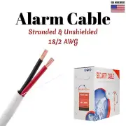 500ft Alarm Security Wire Cable 18/2 Gauge Stranded Conductor UTP Unshielded CCA