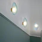 LED Wall Lamp Blue Glass Wall Light Bedroom Wall Sconce Lobby Modern Lighting