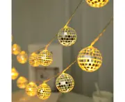 Hansona Mirror Ball Fairy String LED Disco Lights