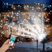 Christmas Snowflake Projector Light Outdoor LED Moving Snowfall Light Landscape