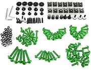 Motorcycle Fairing Bolts Kit Screws Motorcycle Fairing Bolt Screw Fastener Fixation for Suzu&ki for Hayabusa for M109R(Green)