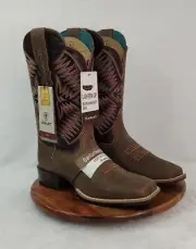 Ariat Ladies Odessa StretchFit Square Toe Western Boots Fateful Brown #10042386