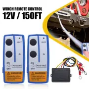 Wireless Winch Remote Control Kit 12V Receiver 150ft Switch Twin Handset Easy