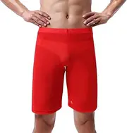 [GENEMEN] Mens Mesh See Through Shorts Pajama Bottoms Sheer Boxers Sexy Underwear for Play
