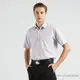 ROBERTA諾貝達 台灣製男裝 商務基本款 條紋白底短袖襯衫 紫