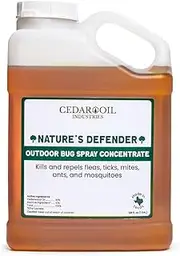 Nature's Defender Lawn & Garden Concentrate - All-Natural Pest Control for Outdoor Spaces - Repels Fleas, Ticks, Mosquitoes, and More(128 Fluid Ounces)