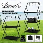 Levede Camping Storage Shelves Portable Hanging Rack Foldable BBQ Picnic Table