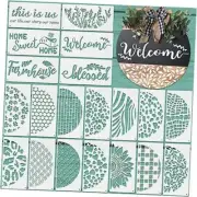 20 Pcs Welcome Stencils for Painting on Wood 11.81 x 5.91'' Large Classic