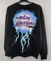 NWT Med Back to The Future Premium Adult Crewneck Universal Front/Back Graphic