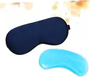 Baluue Silk Fabric Eye Mask Ice Pack Lightproof Sleep Mask Cold Hot Compress Patch Reusable Design for Comfortable Sleep
