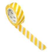 Holographic Washi Tape 0.59 Inch x 10.93 Yards, 1 Roll Stripe Pattern, Yellow