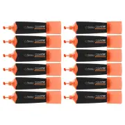 12 Thornton's Office Supplies ClearTip Highlighters, 5.0mm, Chisel Tip, Orange