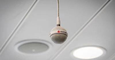 Polycom Ceiling Microphone Ball W/ Drop Cable F4 HDX VSX RealPresence Group
