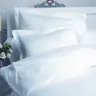 1500 THREAD COUNT 3 PIECES QUEEN WHITE STRIPE DUVET SET 100% EGYPTIAN COTTON