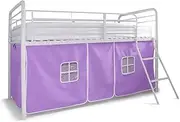 HLS Lilac Bed Tent for Mid Sleeper Beds – Kids Play Tent Canopy – Privacy Curtain with Windows – Fits Standard Mid-Sleeper Frame – Girls' Bedroom Accessory