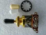 Genuine Epiphone Short Straight Toggle Switch - Gold With Black White Cream Knob