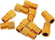 MUELODSIC 10pcs Gas Nozzle Adapter Valve Pump Adapter Tire Valve Adaptor Adapter for Air Compressor Bike Pump Inflatable Converters Bike Valve Stem Adapter Bicycle Nozzle Alloy Golden