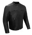 custom made Leather Black Men's Motorcycle Racer Jacket motorbike jacket