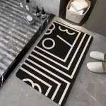 【JEN】抽象浴室吸水防滑硅藻泥防滑地毯地墊40*60CM(2色可選)