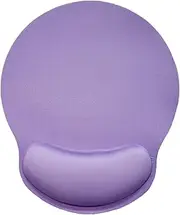 Mouse Pad with Wrist Support, Ergonomic Mouse Pad with Memory Foam Wrist Rest Cushion, Non-Slip Rubber Base Gaming Mice Pad for Home Office Computer Laptop, Purple