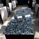 Blue Agate Stone Center Sofa Dining Table Luxury Kitchen Slab Countertop