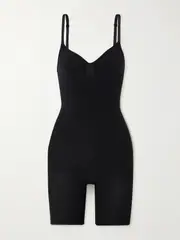 [SKIMS] SKIMS - Seamless Sculpt Mid Thigh Bodysuit - Onyx - Black - XXS XXS Black