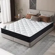 STARRY EUCALYPT Memory Foam Mattress Duracoil Bonnell Spring 16cm Thickness, Medium Firm Tight Top Bed Mattress with Enhanced Edge Support and Airflow Design, Mylah White, Double Size