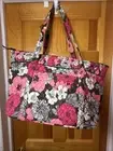NWT Vera Bradley Mocha Rouge Large Weekend Miller Bag 22 x 13” Pink White Brown