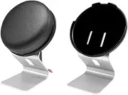 Desktop Speaker Stands with Vibration Absorption Pads for Beosound A1 2nd Gen, Metal Bookshelf Speaker Stands, Elevated Sound, No Obstruction of The Charging Port (Silver)