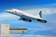 The Time Machine - Canvas Art with Concorde Relic - 18" x 12"