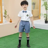 在飛比找樂天市場購物網優惠-幼兒園園服男女童jk制服套裝學院風夏季兒童裝小學生夏天校服