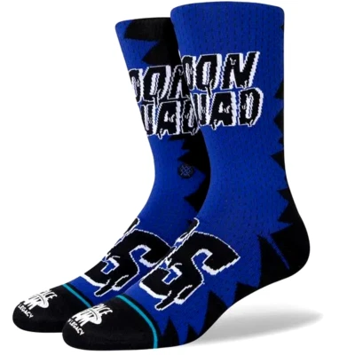 Stance Adult Black Blue Crew Nylon Space Jam Goon Squad Casual Socks Sz L 9-13